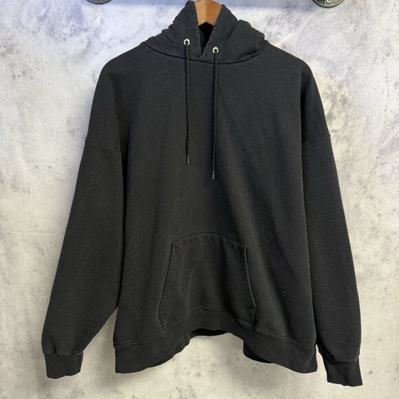 Hanes Black Blank Hoodie Sweatshirt Mens XL 26.5x26 - Picture 1 of 8